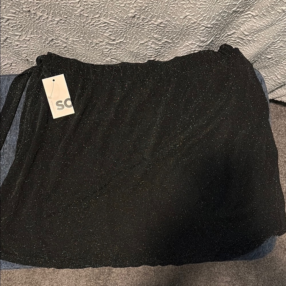 Wrap Sparkly Black Skirt